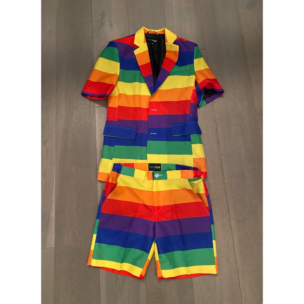 Never worn: PRIDE Tipsy Elves “Happy Hour” Suit Set